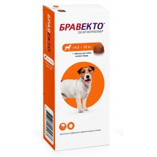 Бравекто жев. таблетка для собак от 4,5 до 10 кг, 250 мг (2 таб/уп)