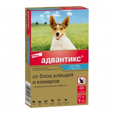 Адвантикс для собак от 4 до 10кг, пип 1 мл (1 пип/уп)