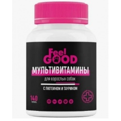 Мультивитамины FeelGOOD с лютеином и таурином для взрослых собак, 140 таб.