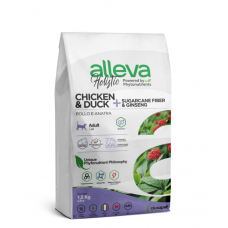 Сухой корм для кошек Alleva Holistic, курица, утка, сахарный тростник и женьшень, 1,5 кг