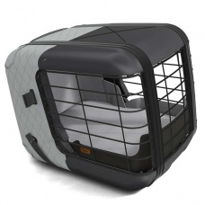 4PETS Автобокс для животных до 8кг "Caree Cool Grey" с креплением ISOFIX, серый