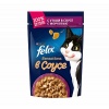 Felix Sensations пауч консервы для  кошек утка с морковью 85 г.