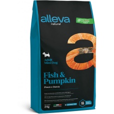 Сухой корм для взрослых собак мелких пород Alleva  Natural Fish & Pumpkin Mini
