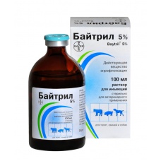 Байтрил 5% раствор для инъекций, флак. 100 мл