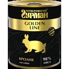 Четвероногий гурман Golden Line консервы для собак с кроликом в желе