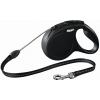 FLEXI New Classic M 5 m Cord Поводок-рулетка, трос, черный, до 20кг