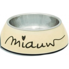 Миска Miauw 2в1 бежевая для кошек