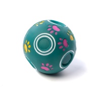 DUVO+ Игрушка для собак "Мяч для лакомств хихикающий", зеленый, 11см