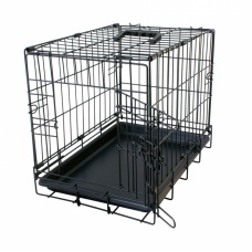 DUVO+ Клетка для собак однодверная "Pet Kennel MINI", черная, 47х30х37см