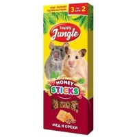 Happy Jungle Палочки для мелких грызунов мед и фрукты 3 шт
