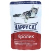 ХэппиКэт паучи для кошек в соусе, кролик, 0,1 кг 1002313