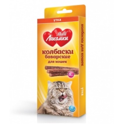 МультиЛакомки Колбаски из утки для кошек 30 гр , A704