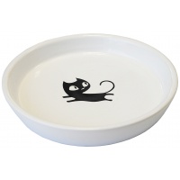 N1 Миска керамическая цветная "Черный кот", 15,0*2,5см, МКР194