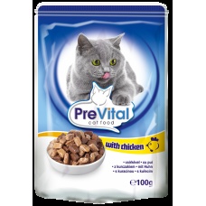 PreVital Classic консервы с курицей в соусе для кошек, 100 г