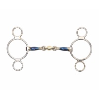 SHIRES Трензель восьмерка с 2-мя кольцами "Blue Sweet", 12,5 см