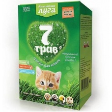ТРАВКА "Альпийские луга" 7 трав для кошек 75г (лоток) A202