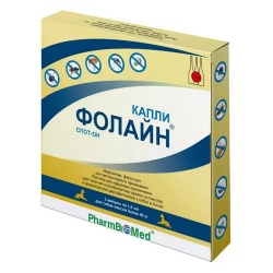 Фолайн капли на холку для собак от 40 кг., 1,5 мл.