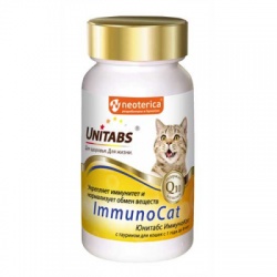 ЮНИТАБС ImmunoCat с Q10 Витамины для кошек 120таб. U303