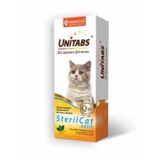 ЮНИТАБС Паста витаминно-минеральная SterilCat с Q10 для кошек 120мл