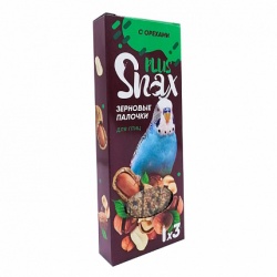 Зерновые палочки для птиц "Snax Plus" с орехами 3 шт (90г)
