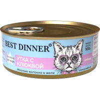 Best Dinner Exclusive Vet Profi Urinary консервы для кошек желе Утка с клюквой
