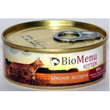 BioMenu консервы для котят паштет Мясное ассорти