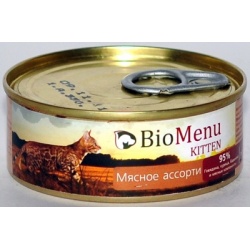BioMenu консервы для котят паштет Мясное ассорти