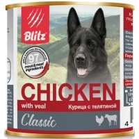 Blitz Classic консервы для собак Курица с телятиной