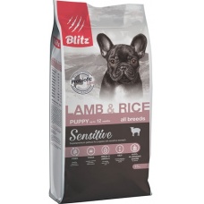 Blitz Puppy Sensetive сухой корм для щенков всех пород Ягненок/рис