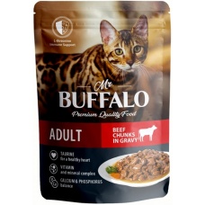Mr.Buffalo ADULT пауч.для кошек Говядина в соусе