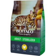 Mr.Buffalo ADULT STERILIZED сухой корм для кошек Курица
