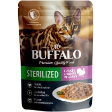 Mr.Buffalo STERILIZED пауч.для стерил. кошек Индейка в соусе