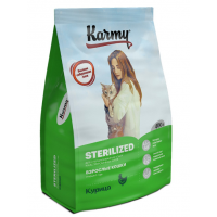 Karmy Sterilized сухой корм для стерилизованных кошек и кастрированных котов с курицей
